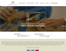Tablet Screenshot of mediationmatters.com